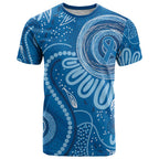 Australia Indigenous T Shirt Blue Ribbon Prostate Cancer Awareness - Aussie Hoodie