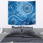 Australia Indigenous Tapestry Blue Ribbon Prostate Cancer Awareness - Aussie Hoodie