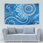 Australia Indigenous Tapestry Blue Ribbon Prostate Cancer Awareness - Aussie Hoodie