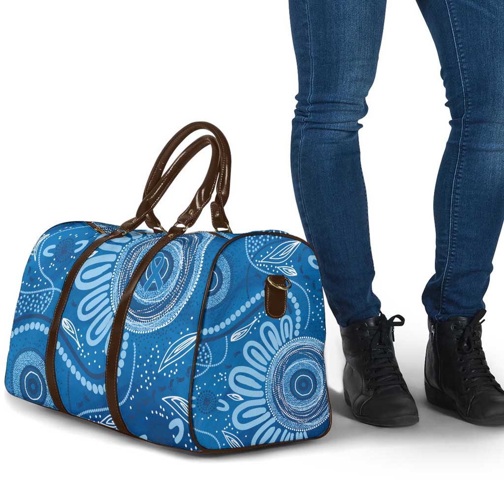 Australia Indigenous Travel Bag Blue Ribbon Prostate Cancer Awareness - Aussie Hoodie