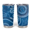 Australia Indigenous Tumbler Cup Blue Ribbon Prostate Cancer Awareness - Aussie Hoodie