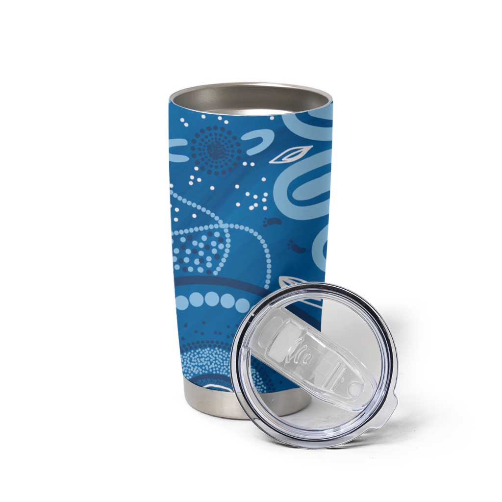 Australia Indigenous Tumbler Cup Blue Ribbon Prostate Cancer Awareness - Aussie Hoodie