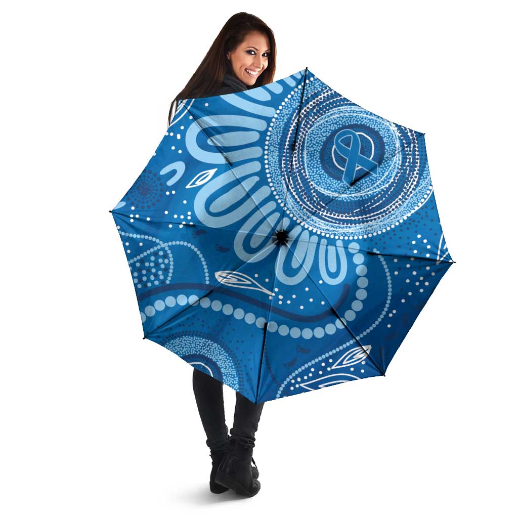 Australia Indigenous Umbrella Blue Ribbon Prostate Cancer Awareness - Aussie Hoodie