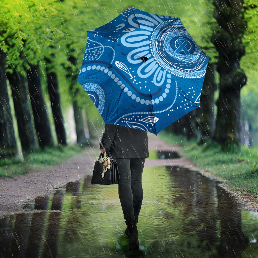 Australia Indigenous Umbrella Blue Ribbon Prostate Cancer Awareness - Aussie Hoodie
