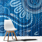 Australia Indigenous Window Curtain Blue Ribbon Prostate Cancer Awareness - Aussie Hoodie