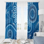 Australia Indigenous Window Curtain Blue Ribbon Prostate Cancer Awareness - Aussie Hoodie