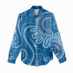 Australia Indigenous Women Casual Shirt Blue Ribbon Prostate Cancer Awareness - Aussie Hoodie
