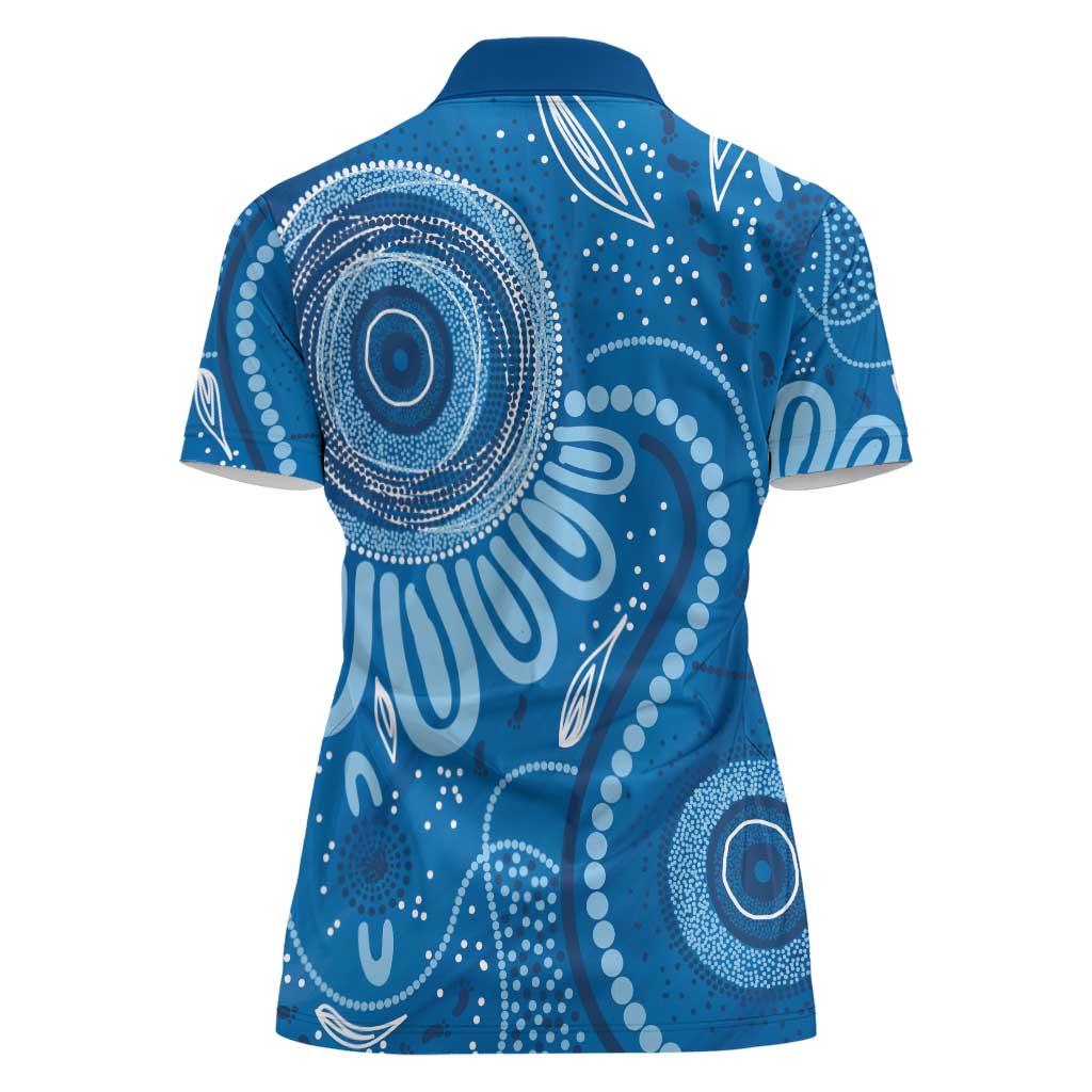 Australia Indigenous Women Polo Shirt Blue Ribbon Prostate Cancer Awareness - Aussie Hoodie