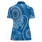 Australia Indigenous Women Polo Shirt Blue Ribbon Prostate Cancer Awareness - Aussie Hoodie