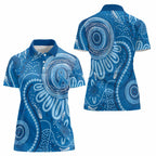 Australia Indigenous Women Polo Shirt Blue Ribbon Prostate Cancer Awareness - Aussie Hoodie