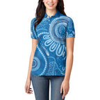 Australia Indigenous Women Polo Shirt Blue Ribbon Prostate Cancer Awareness - Aussie Hoodie