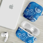 Australia Indigenous Prostate Cancer Awareness AirPods Case Blue Ribbon Aboriginal Art - Aussie Hoodie