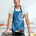 Australia Indigenous Prostate Cancer Awareness Apron Blue Ribbon Aboriginal Art - Aussie Hoodie