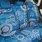 Australia Indigenous Prostate Cancer Awareness Back Car Seat Cover Blue Ribbon Aboriginal Art - Aussie Hoodie