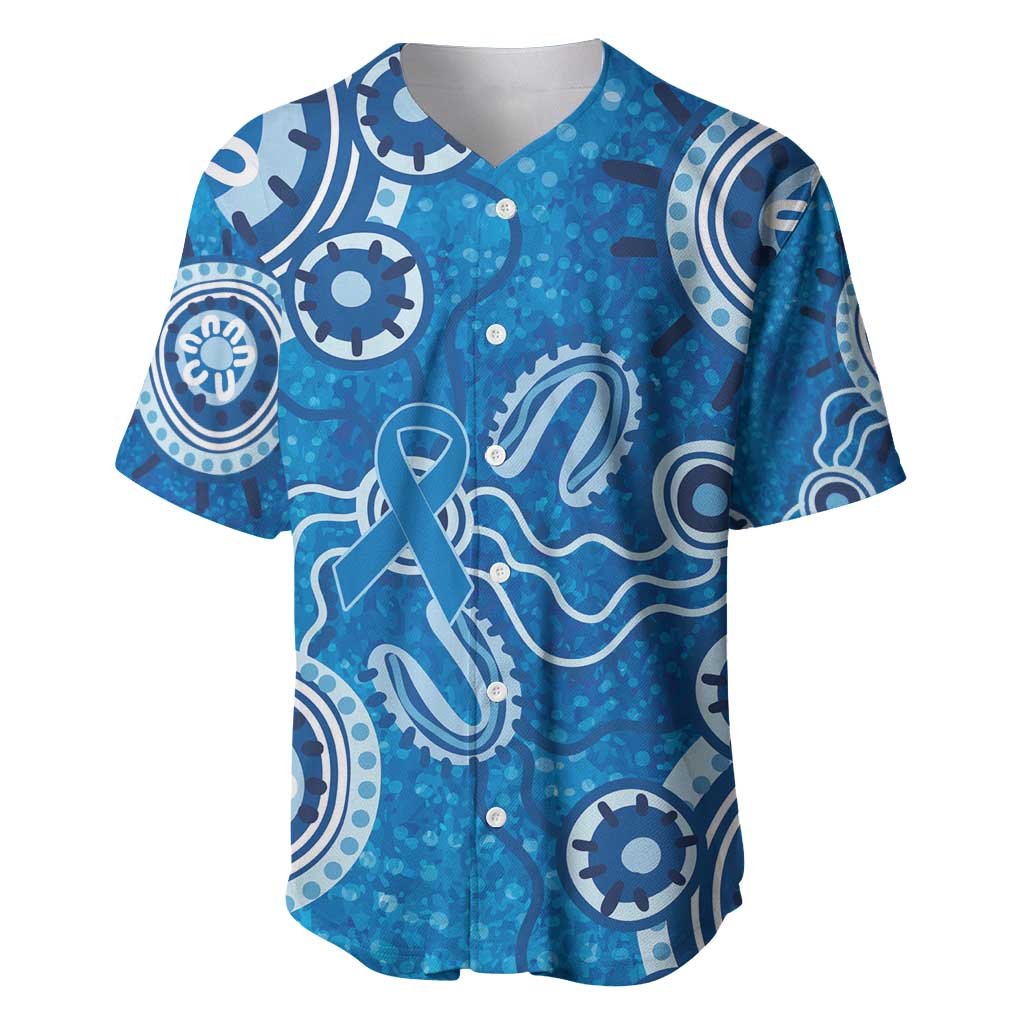 Australia Indigenous Prostate Cancer Awareness Baseball Jersey Blue Ribbon Aboriginal Art - Aussie Hoodie