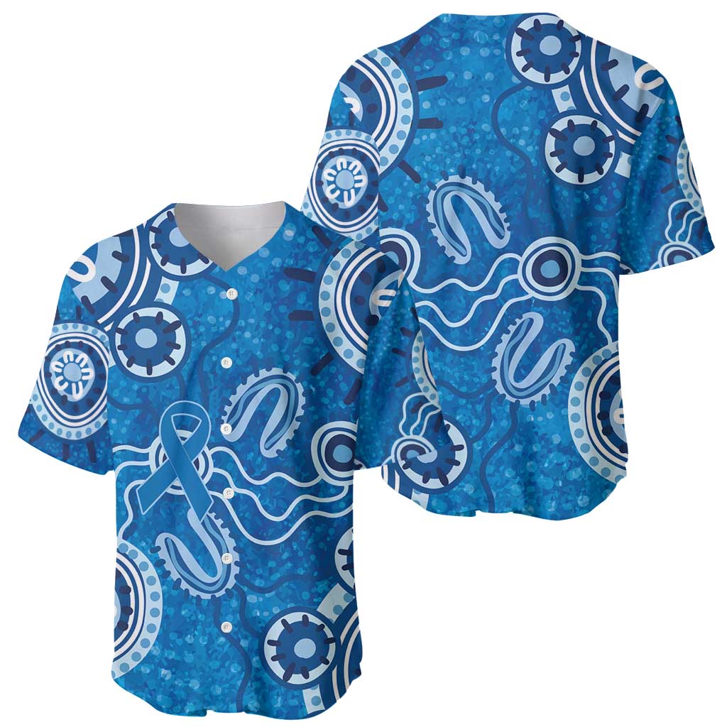 Australia Indigenous Prostate Cancer Awareness Baseball Jersey Blue Ribbon Aboriginal Art - Aussie Hoodie
