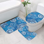 Australia Indigenous Prostate Cancer Awareness Bathroom Set Blue Ribbon Aboriginal Art - Aussie Hoodie