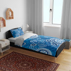 Australia Indigenous Prostate Cancer Awareness Bedding Set Blue Ribbon Aboriginal Art - Aussie Hoodie