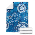 Australia Indigenous Prostate Cancer Awareness Blanket Blue Ribbon Aboriginal Art - Aussie Hoodie