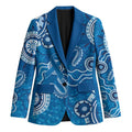 Australia Indigenous Prostate Cancer Awareness Blazer Blue Ribbon Aboriginal Art - Aussie Hoodie