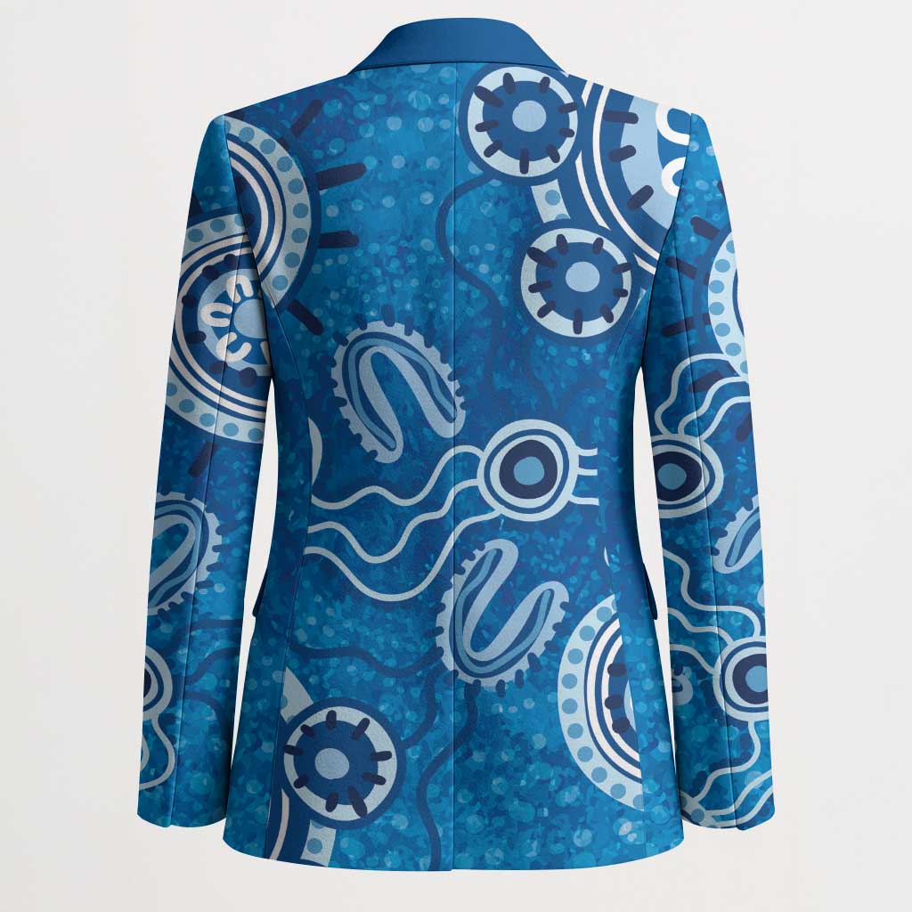 Australia Indigenous Prostate Cancer Awareness Blazer Blue Ribbon Aboriginal Art - Aussie Hoodie