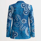 Australia Indigenous Prostate Cancer Awareness Blazer Blue Ribbon Aboriginal Art - Aussie Hoodie