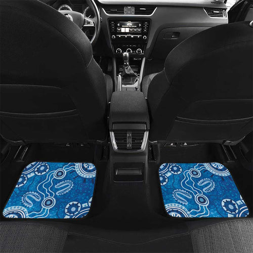 Australia Indigenous Prostate Cancer Awareness Car Mats Blue Ribbon Aboriginal Art - Aussie Hoodie