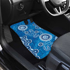 Australia Indigenous Prostate Cancer Awareness Car Mats Blue Ribbon Aboriginal Art - Aussie Hoodie