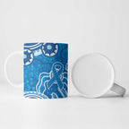 Australia Indigenous Prostate Cancer Awareness Ceramic Mug Blue Ribbon Aboriginal Art - Aussie Hoodie