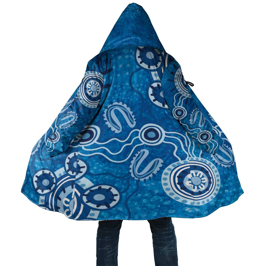 Australia Indigenous Prostate Cancer Awareness Cloak Blue Ribbon Aboriginal Art - Aussie Hoodie