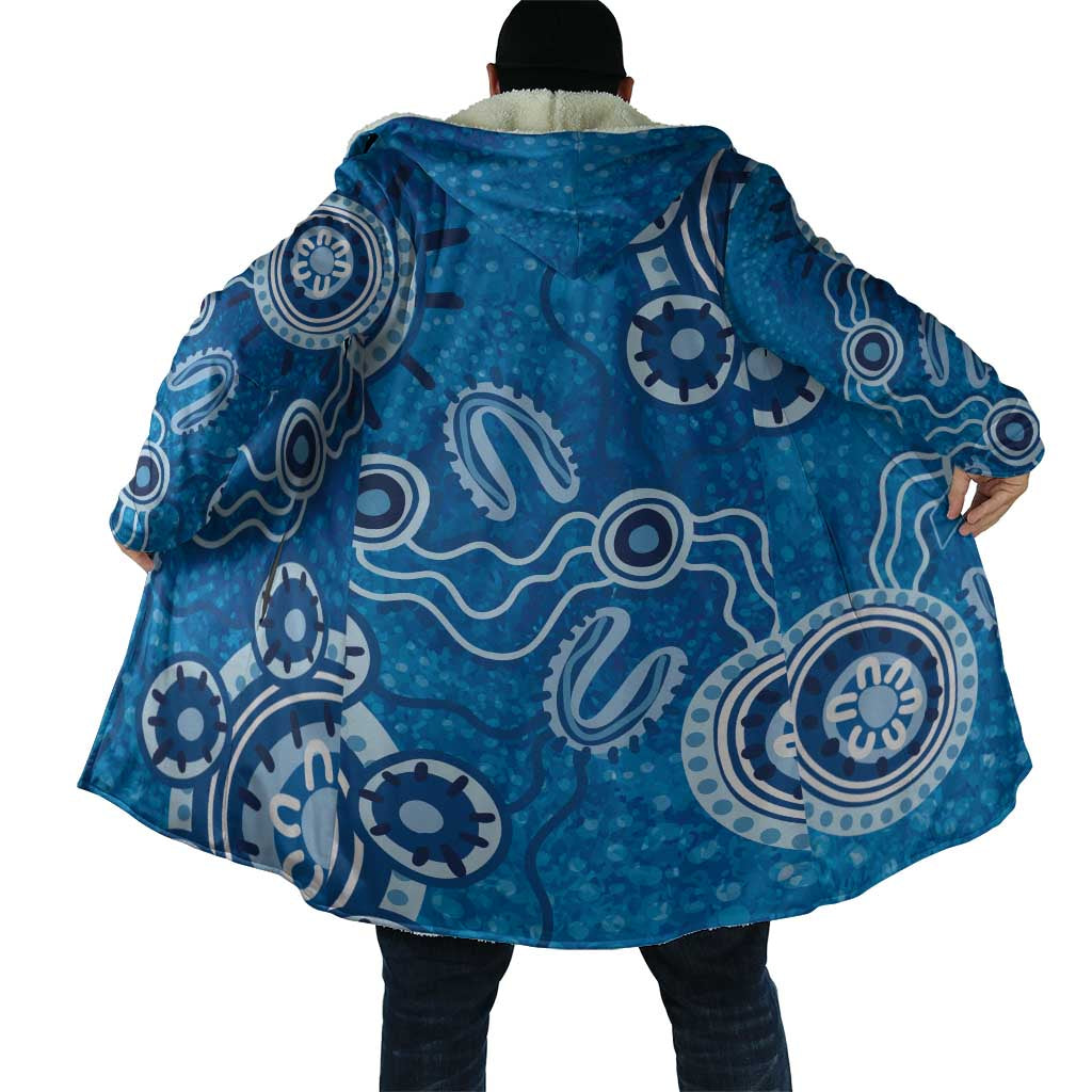 Australia Indigenous Prostate Cancer Awareness Cloak Blue Ribbon Aboriginal Art - Aussie Hoodie