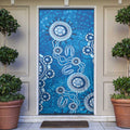 Australia Indigenous Prostate Cancer Awareness Door Cover Blue Ribbon Aboriginal Art - Aussie Hoodie