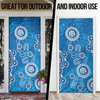 Australia Indigenous Prostate Cancer Awareness Door Cover Blue Ribbon Aboriginal Art - Aussie Hoodie