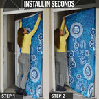Australia Indigenous Prostate Cancer Awareness Door Cover Blue Ribbon Aboriginal Art - Aussie Hoodie