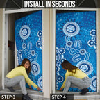 Australia Indigenous Prostate Cancer Awareness Door Cover Blue Ribbon Aboriginal Art - Aussie Hoodie