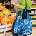 Australia Indigenous Prostate Cancer Awareness Grocery Bag Blue Ribbon Aboriginal Art - Aussie Hoodie