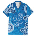 Australia Indigenous Prostate Cancer Awareness Hawaiian Shirt Blue Ribbon Aboriginal Art - Aussie Hoodie