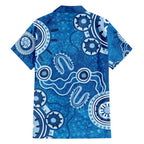 Australia Indigenous Prostate Cancer Awareness Hawaiian Shirt Blue Ribbon Aboriginal Art - Aussie Hoodie