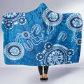 Australia Indigenous Prostate Cancer Awareness Hooded Blanket Blue Ribbon Aboriginal Art - Aussie Hoodie