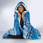 Australia Indigenous Prostate Cancer Awareness Hooded Blanket Blue Ribbon Aboriginal Art - Aussie Hoodie