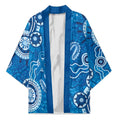 Australia Indigenous Prostate Cancer Awareness Kimono Blue Ribbon Aboriginal Art - Aussie Hoodie