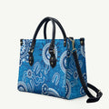 Australia Indigenous Prostate Cancer Awareness Leather Bag Blue Ribbon Aboriginal Art - Aussie Hoodie