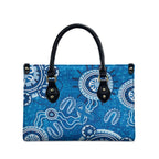 Australia Indigenous Prostate Cancer Awareness Leather Bag Blue Ribbon Aboriginal Art - Aussie Hoodie