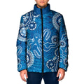 Australia Indigenous Prostate Cancer Awareness Padded Jacket Blue Ribbon Aboriginal Art - Aussie Hoodie