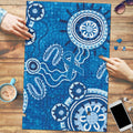 Australia Indigenous Prostate Cancer Awareness Puzzle Blue Ribbon Aboriginal Art - Aussie Hoodie