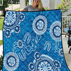 Australia Indigenous Prostate Cancer Awareness Quilt Blue Ribbon Aboriginal Art - Aussie Hoodie