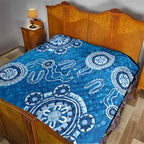 Australia Indigenous Prostate Cancer Awareness Quilt Blue Ribbon Aboriginal Art - Aussie Hoodie