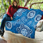 Australia Indigenous Prostate Cancer Awareness Quilt Blue Ribbon Aboriginal Art - Aussie Hoodie