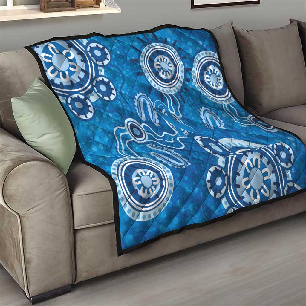 Australia Indigenous Prostate Cancer Awareness Quilt Blue Ribbon Aboriginal Art - Aussie Hoodie