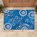 Australia Indigenous Prostate Cancer Awareness Rubber Doormat Blue Ribbon Aboriginal Art - Aussie Hoodie